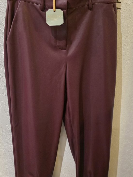ryegrass Pants - Stretch Ponte Trousers in Deep Wine